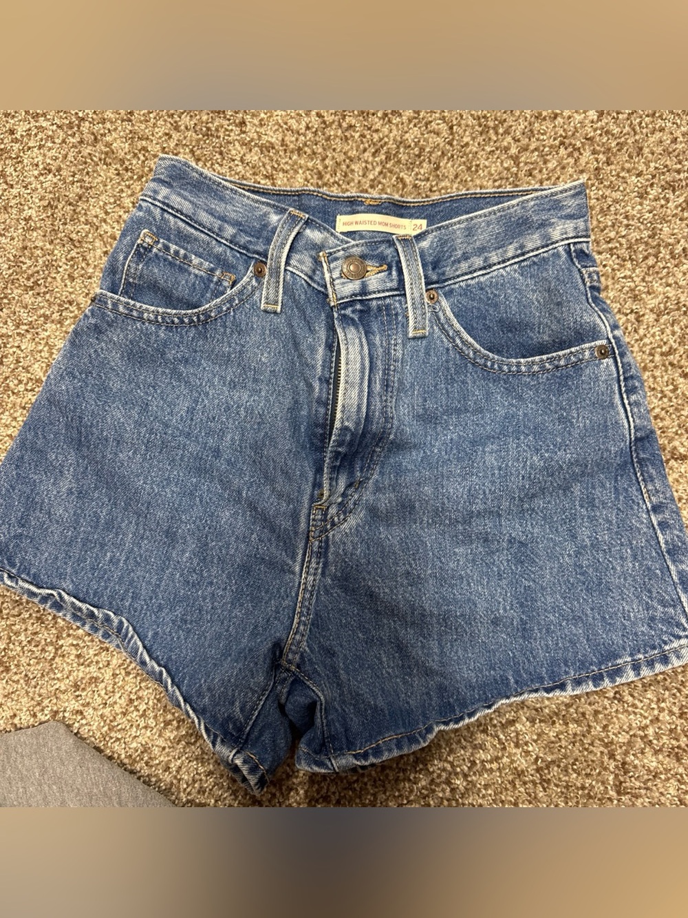 Levi’s High-Waisted Mom Style Blue Denim Shorts